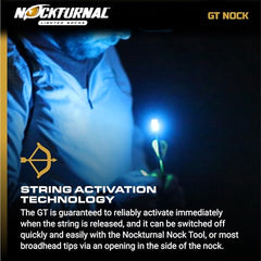 LED illumination visible on Gold Tip compatible nock