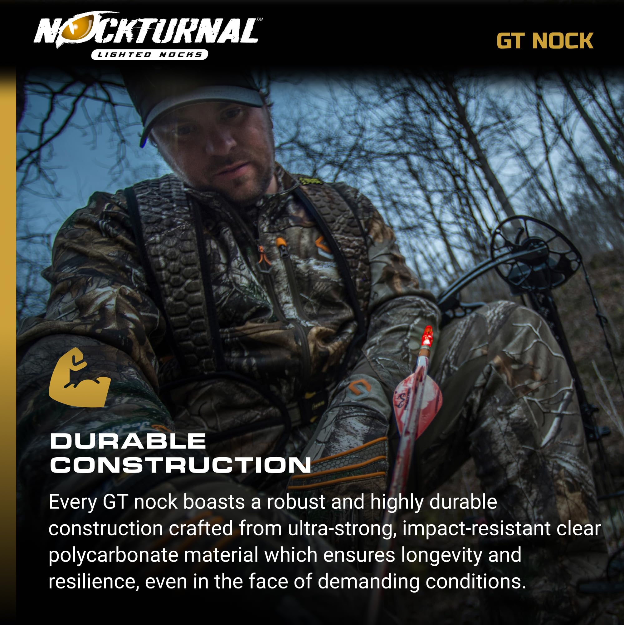Nockturnal GT red glow on nock aids post-shot recovery
