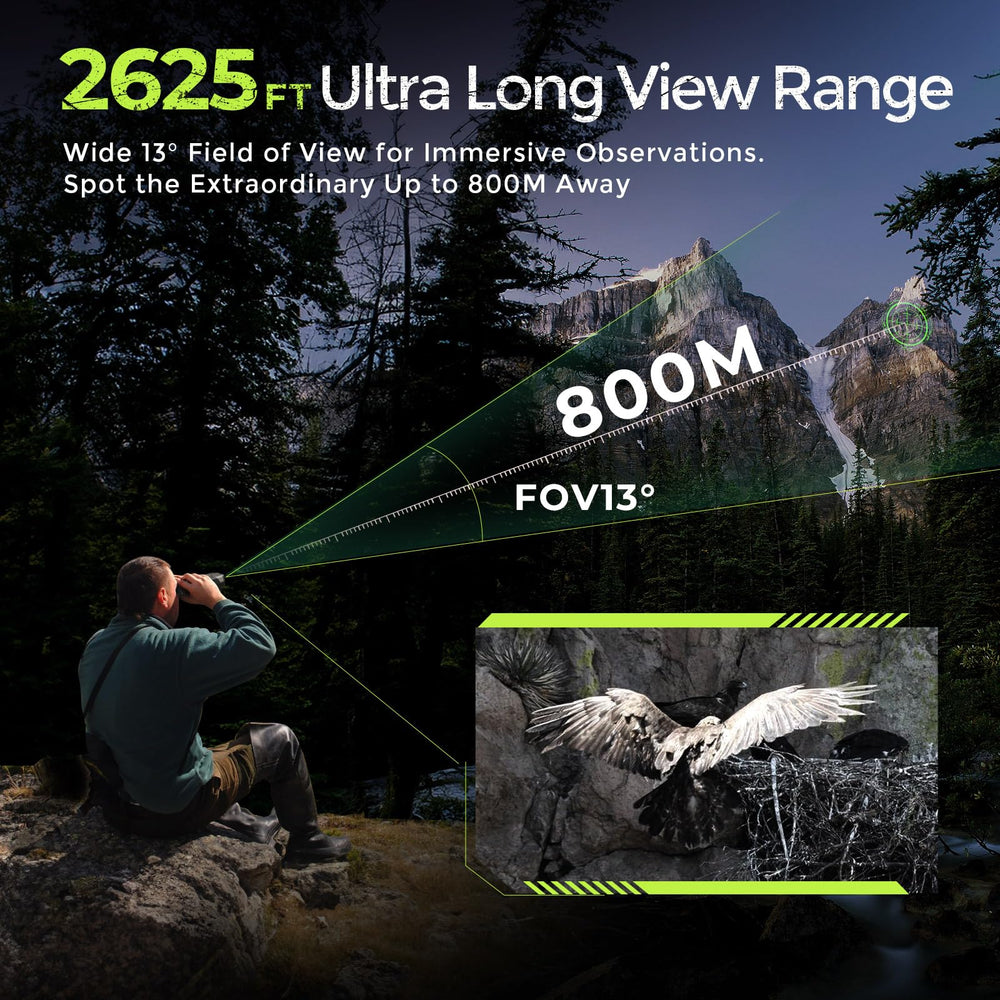 NoctiView 8x digital zoom reveals distant details during security checks