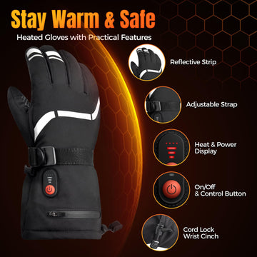 Nodinsy heated gloves ideal for skiing and hiking in cold weather