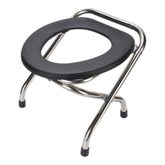 NOENNULL portable camping toilet with foldable steel design for easy transport on trips.