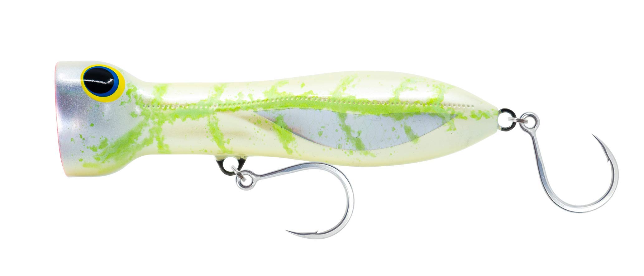 Nomad Design Chug Norris topwater popper close-up showing rugged durability for saltwater use.