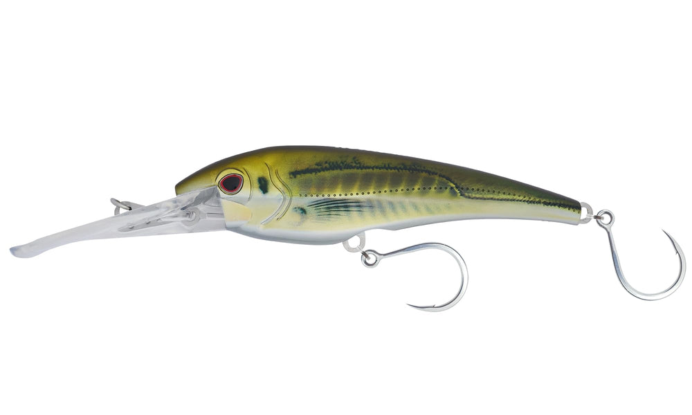 Nomad Design DTX Minnow 200 shows deep-diving action for targeting offshore predators in rough seas.