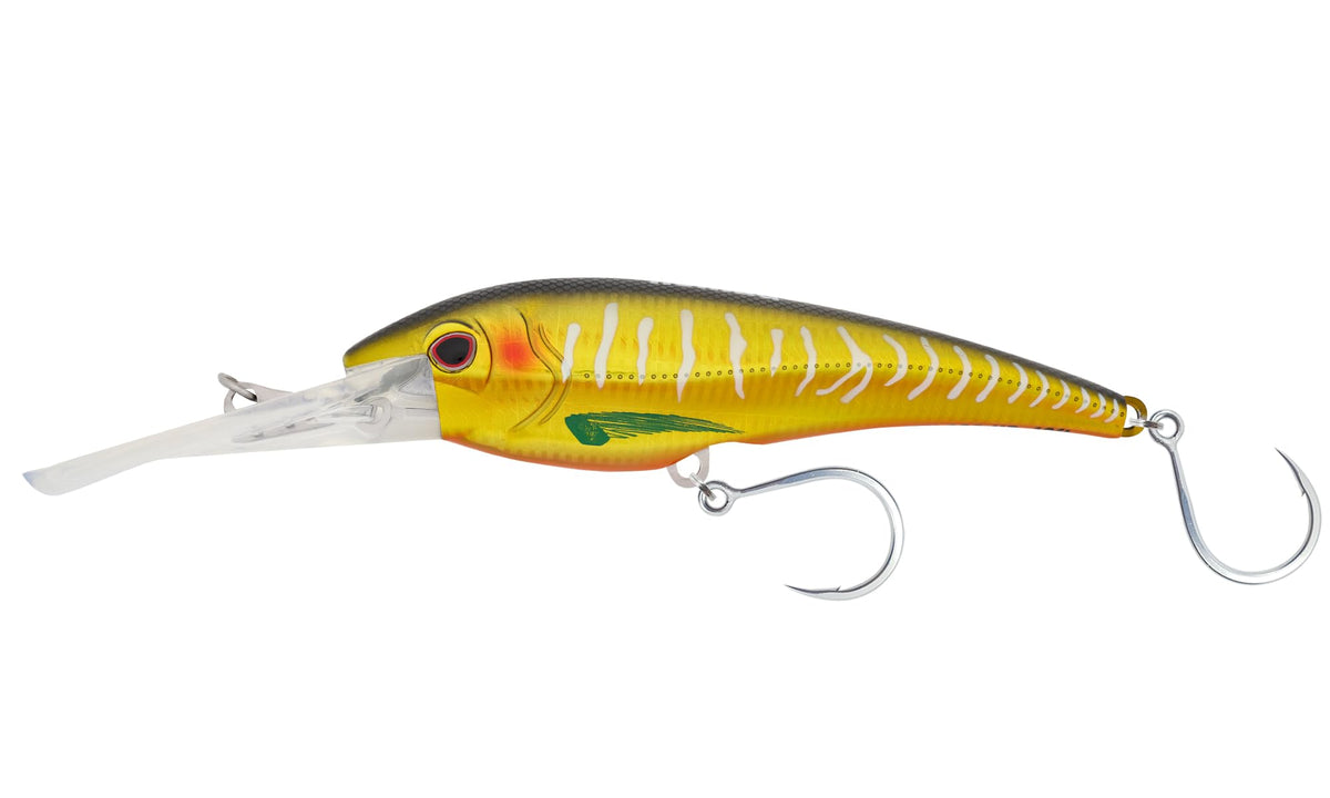Nomad Design DTX Minnow 200 deep-diving action ideal for tuna and big-game trolling.