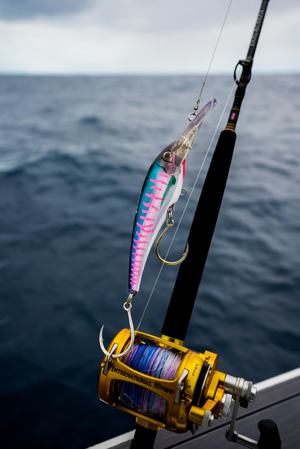 Nomad Design DTX Minnow 9in lures in packaging to show ready-to-troll setup.