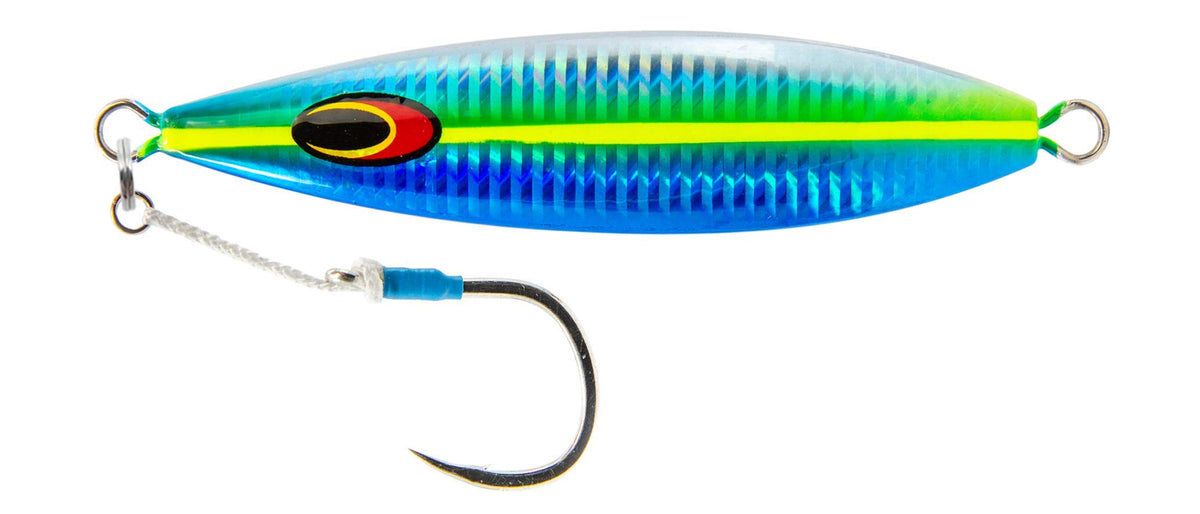 Nomad Design Gypsy back slide teardrop 200g jig for versatile water depths and reliable action.