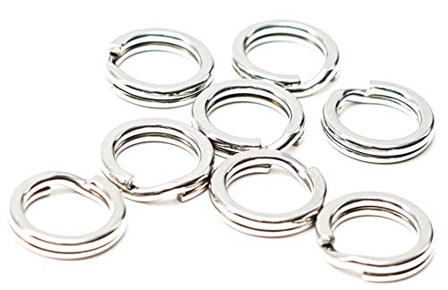 Nomad Design heavy-duty stainless steel split rings for secure jigging and trolling connections.