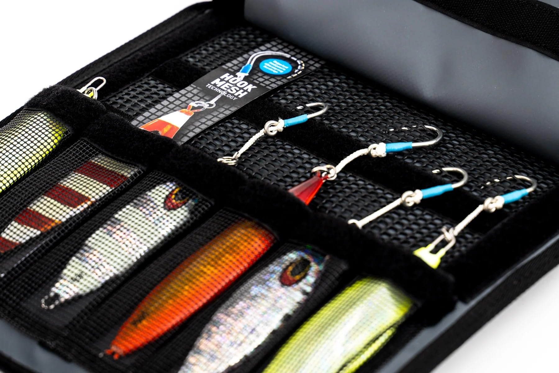 Nomad Design Jig Wallet Insert Sleeve showing heavy-duty Velcro secure closure inside the wallet.