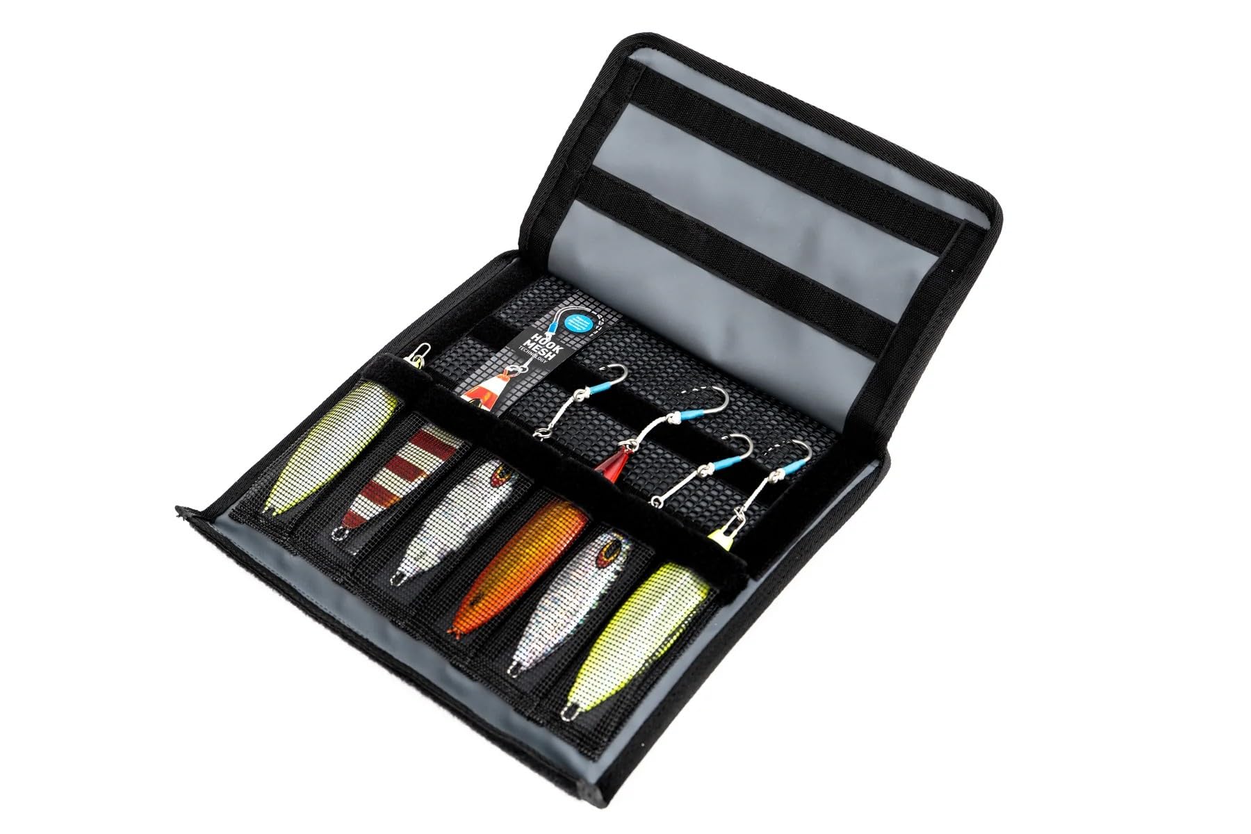 Nomad Design Jig Wallet Insert Sleeve highlighting waterproof fabric for durable jig storage.