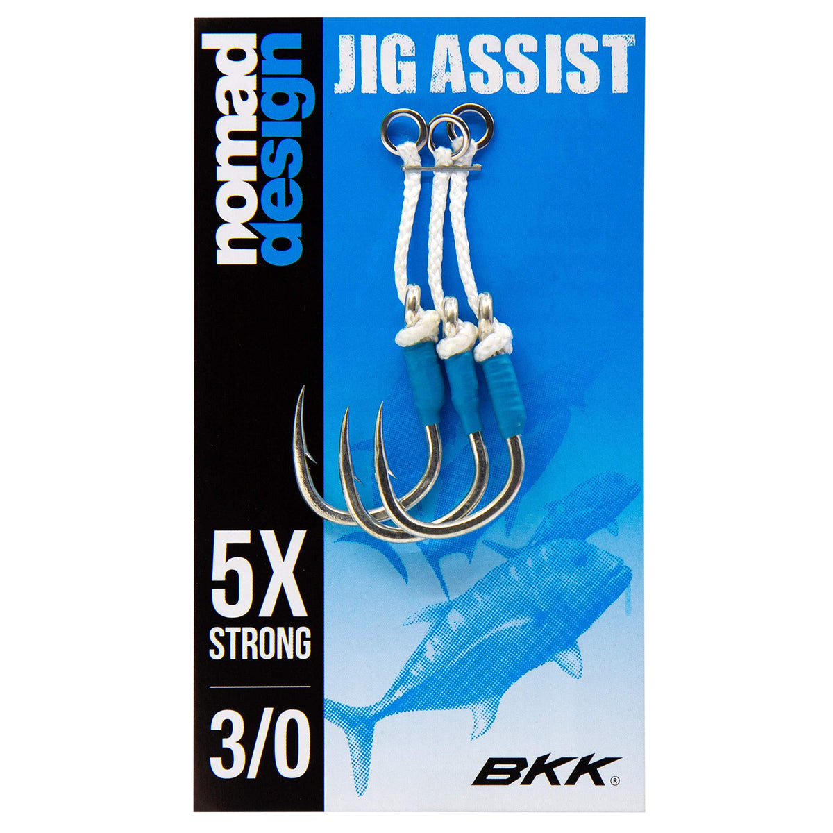 Nomad Design Jigging Assist Hook Pack with three hooks for versatile setups on the water.