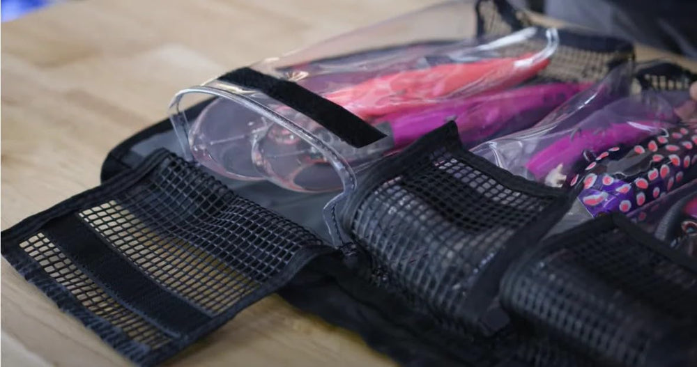 Hanging tabs for drying the lure roll