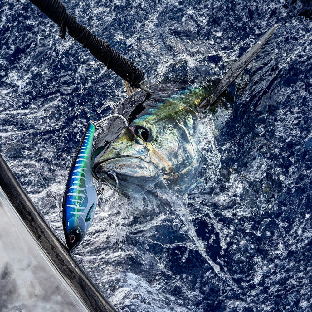 Nomad Design Madmacs heavy-duty-frame closeup emphasizes strength against pelagic predators.