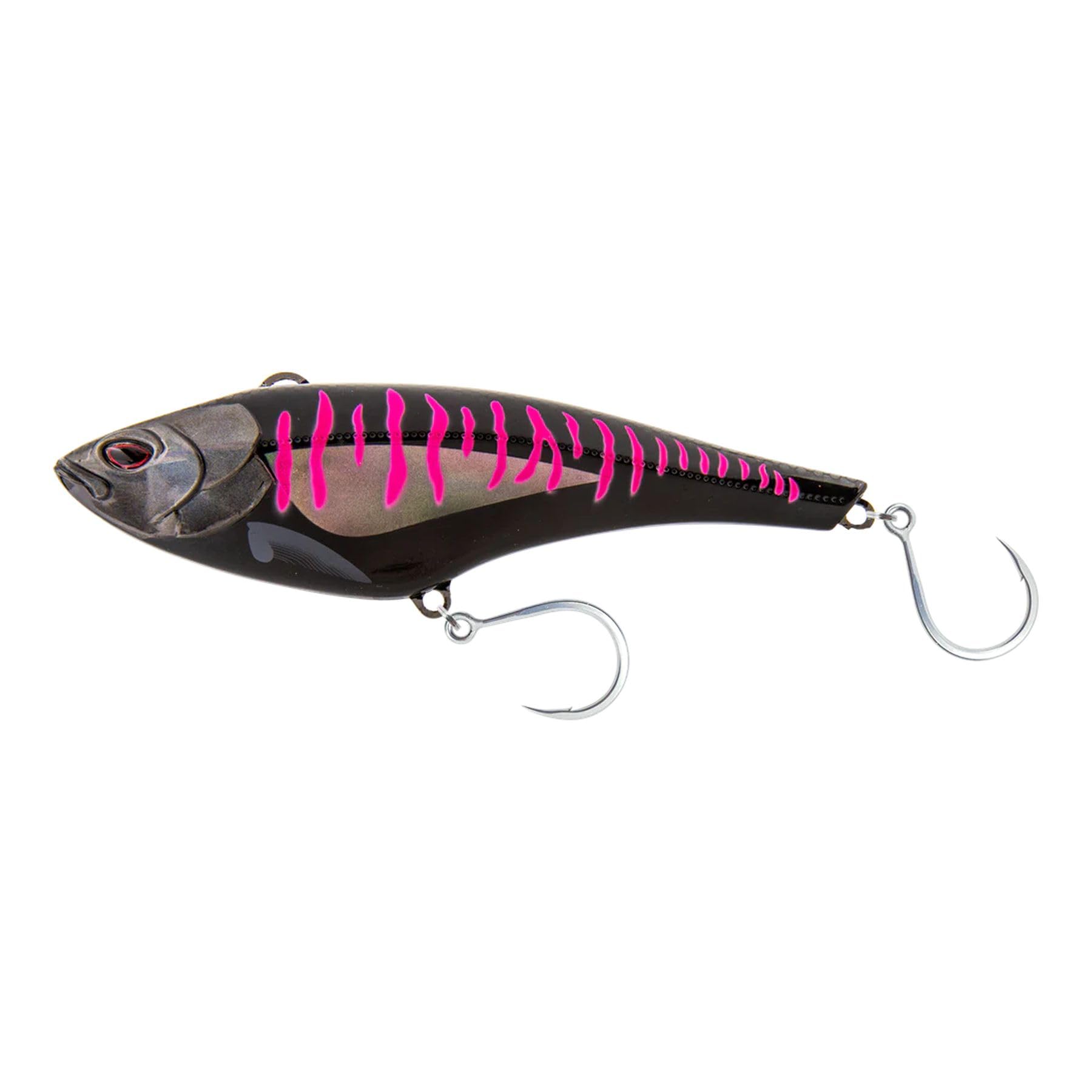 Nomad Design Madmacs sinking high-speed lure in black-pink mackerel, ideal for deep-water trolling