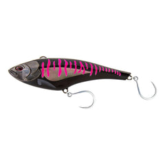 Nomad Design Madmacs sinking high-speed lure in black-pink mackerel, ideal for deep-water trolling