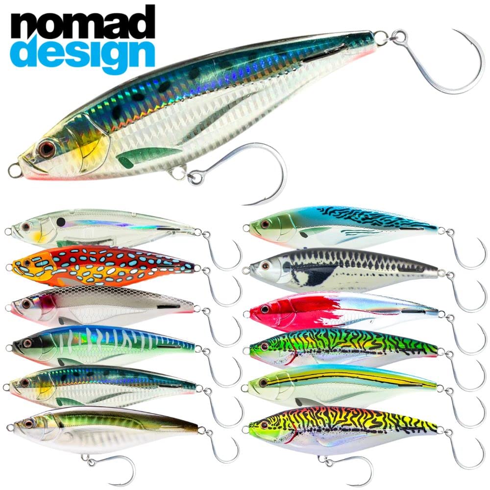 Nomad Design Madscad 150 sinking olive back closeup showing matrix plate balance during retrieve
