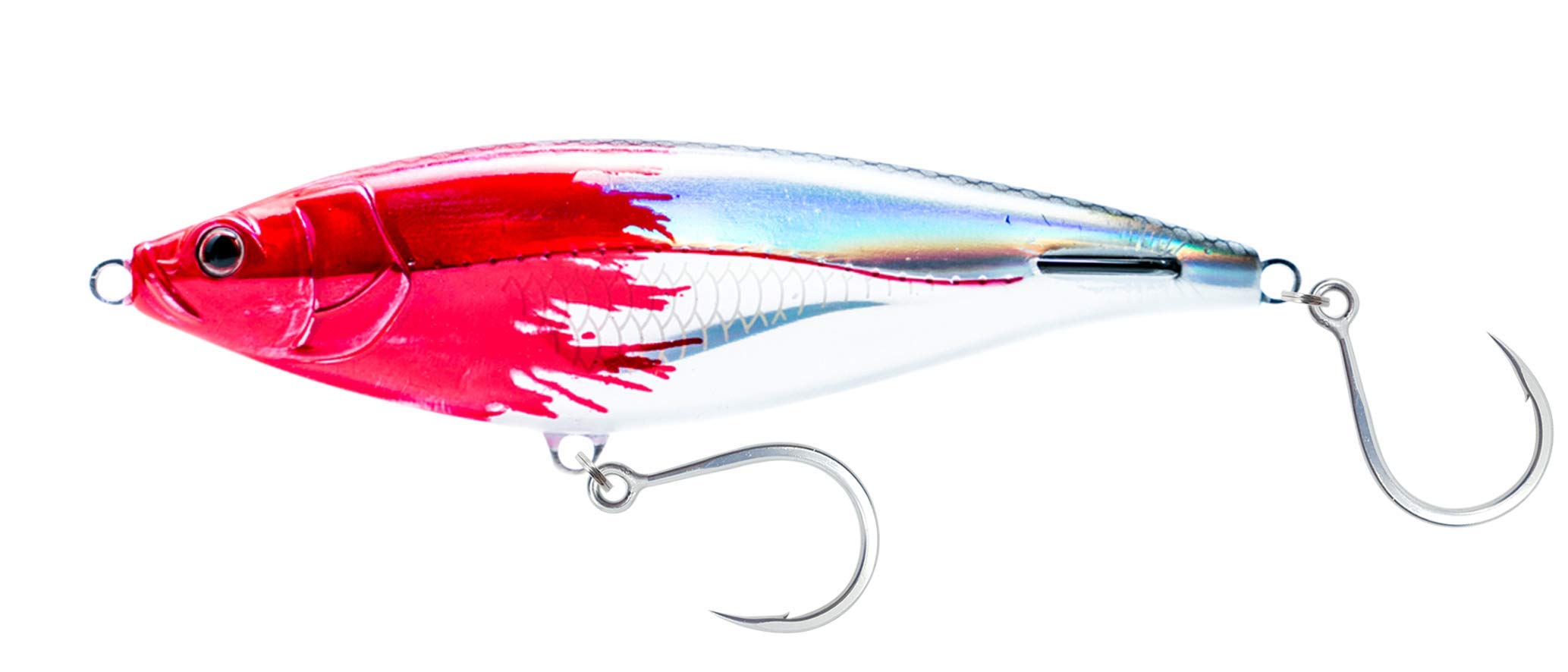 Nomad Design Madscad 150 with fireball red head; boosts casting distance for snook and bass.