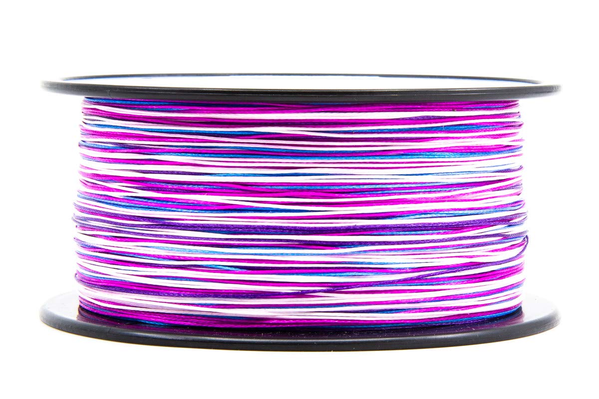 Nomad Design PANDERRA 30lb multicolor line during casting shows Hydroslick coating for smoother long-distance casts.