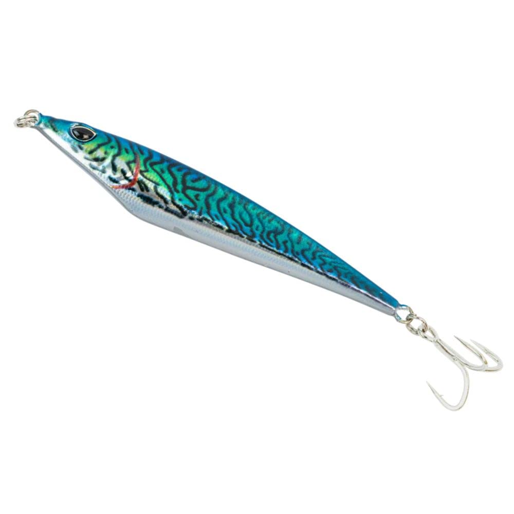Nomad Design Ridgeback 40LC side view in silver green mackerel showing balanced casting potential