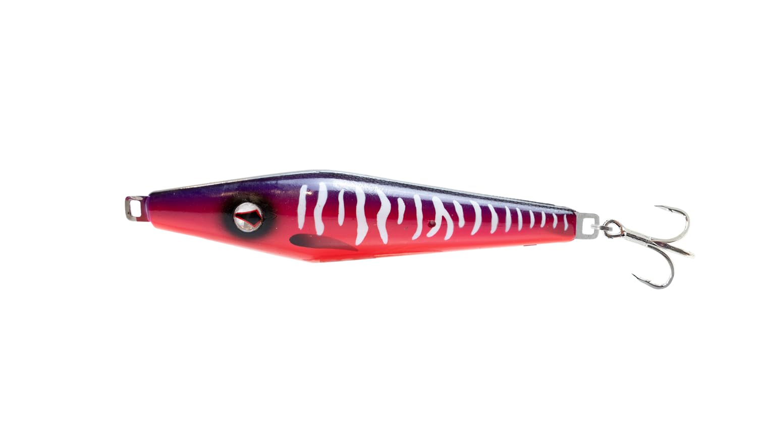Nomad Design Slidekick Surface Iron 120g hot pink mackerel finish for longer casts and more strikes.