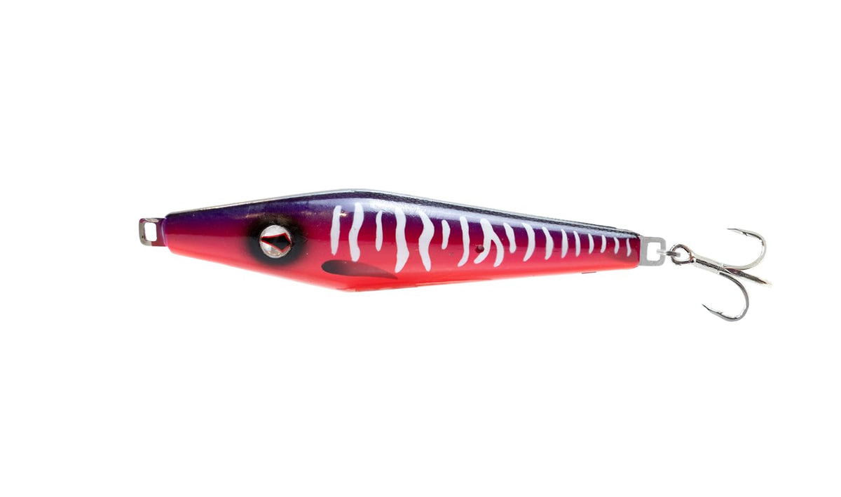 Nomad Design Slidekick Surface Iron 120g hot pink mackerel finish for longer casts and more strikes.