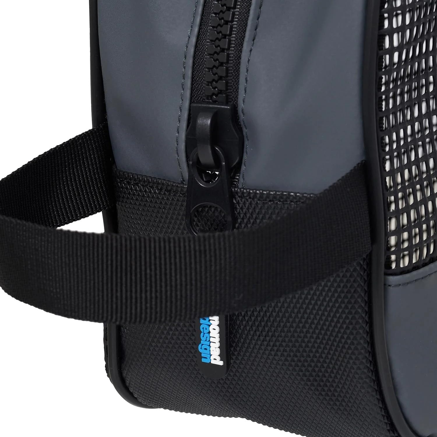 Mesh window and drainage features on Splash Bag