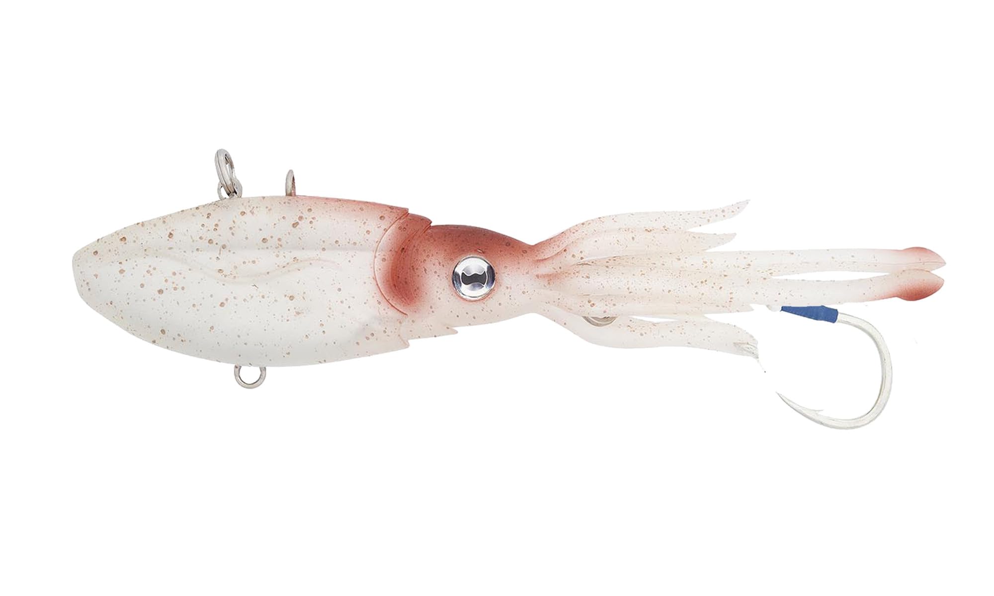 Nomad Design Squidtrex brown speckle closeup, durable soft plastic for offshore efficiency.
