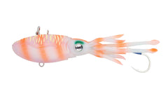 Nomad Design Squidtrex lure orange-tiger side view for offshore saltwater casting.