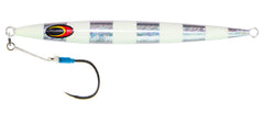 Nomad Design Streaker 120G with silver glow stripe attracts deep-water predators.