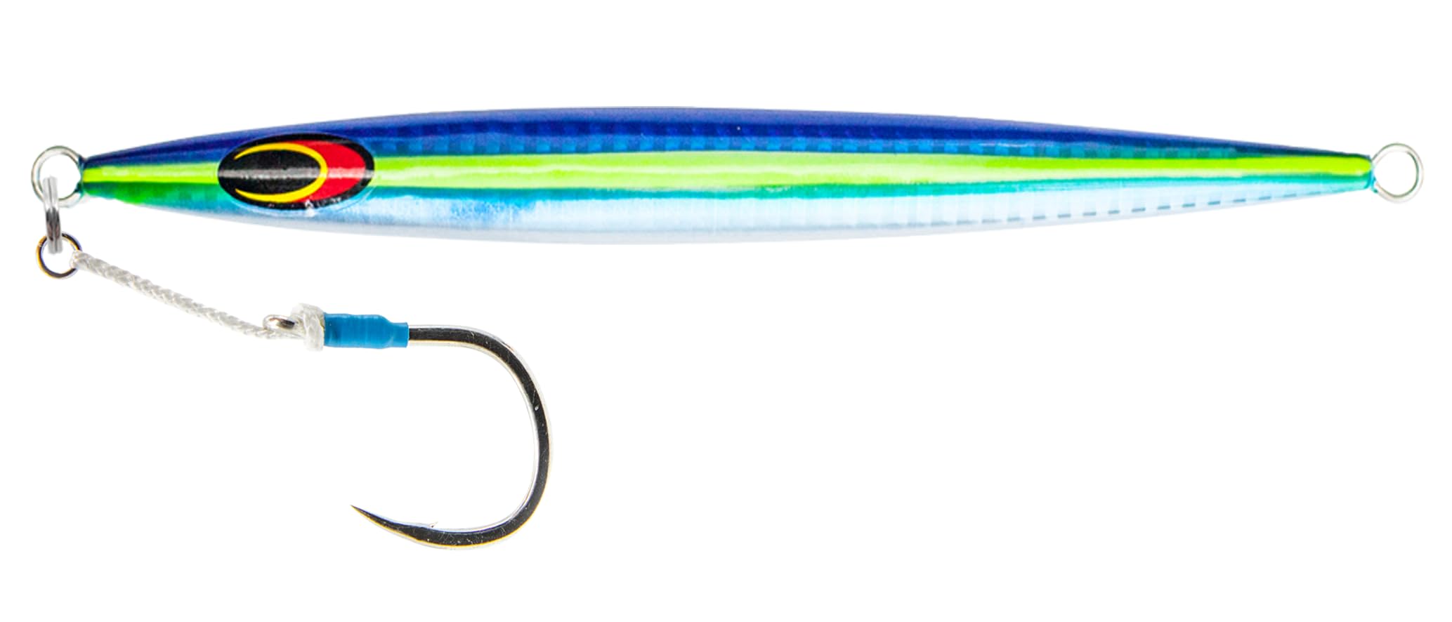 Nomad Design The Streaker Jig 120g front view highlights Gorilla Wire Strength for durability.