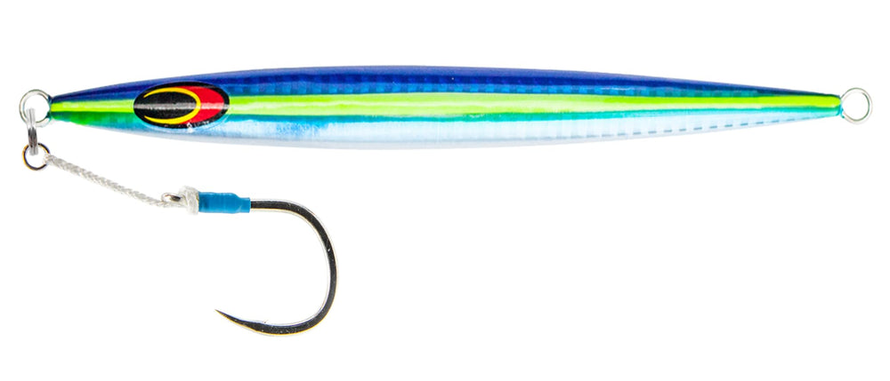 Nomad Design The Streaker Jig 120g front view highlights Gorilla Wire Strength for durability.