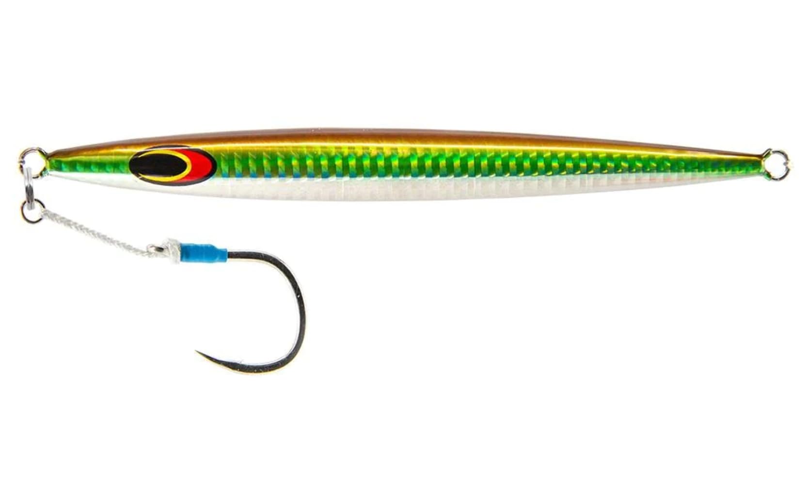 Nomad Design The Streaker, packaging display, weight range supports versatility for blue-water fishing.