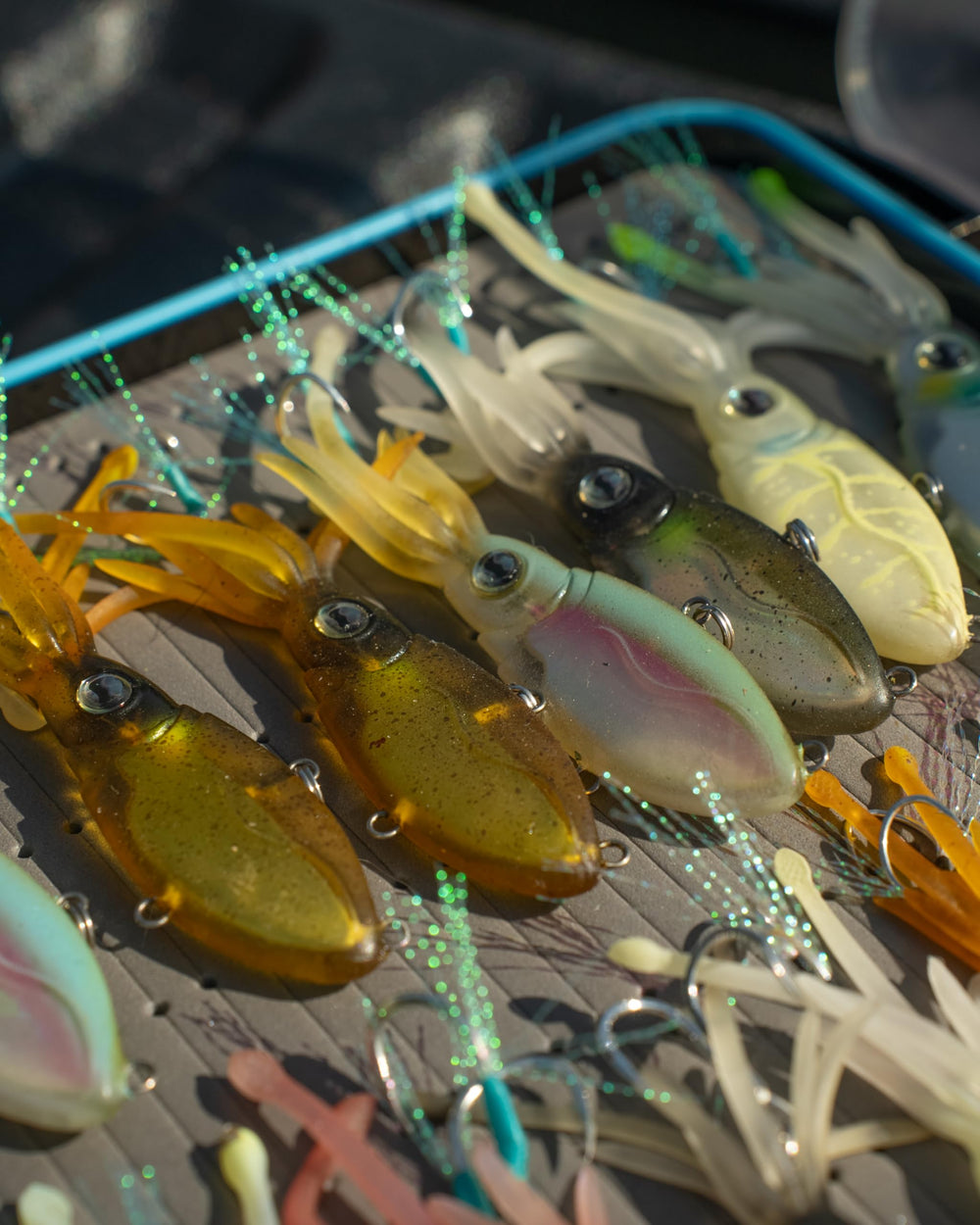 Nomad Design Vibe storage box keeps Vertrex lures neat, tangle-free, and ready