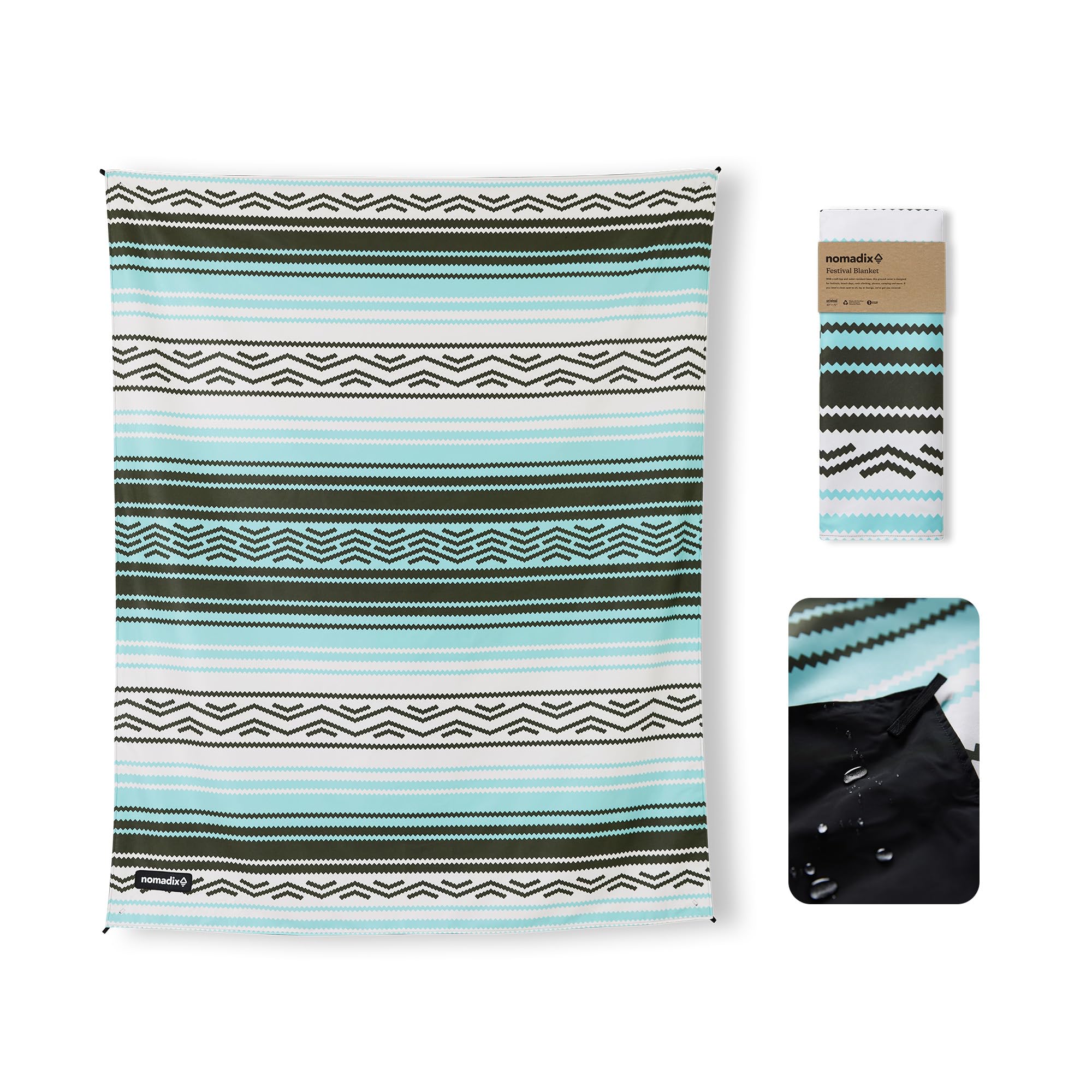 Nomadix Festival Blanket with plush top for cozy picnics