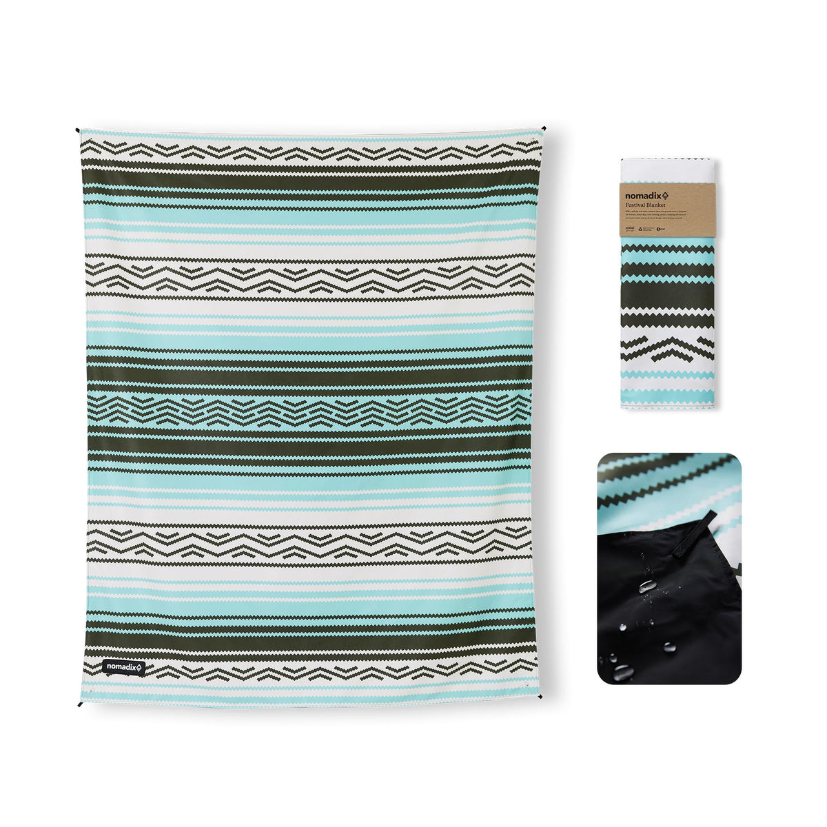 Nomadix Festival Blanket with plush top for cozy picnics