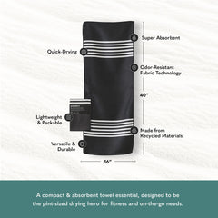 Nomadix Mini Towel biking-ride is ideal for quick cleanups after rides.