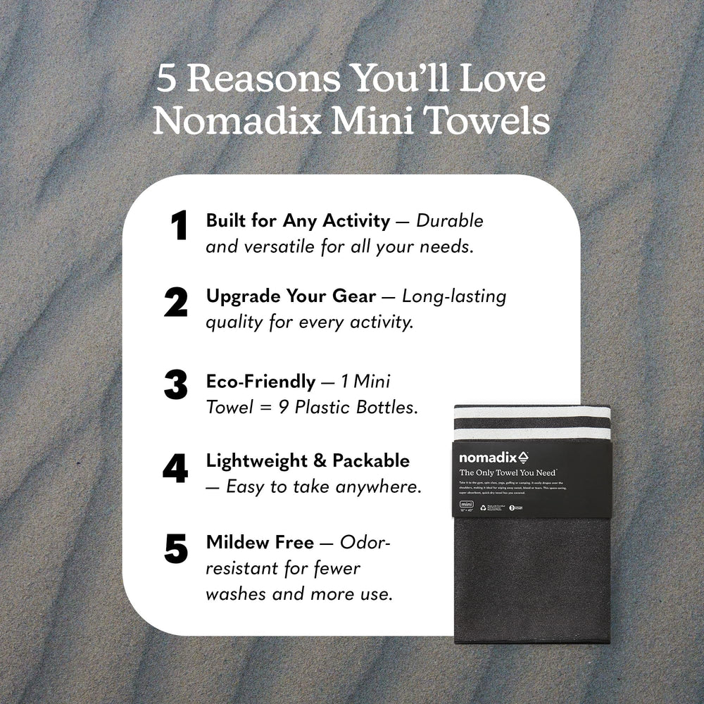 Nomadix Mini Towel golf-green showcases absorbent, quick-dry comfort on the course.