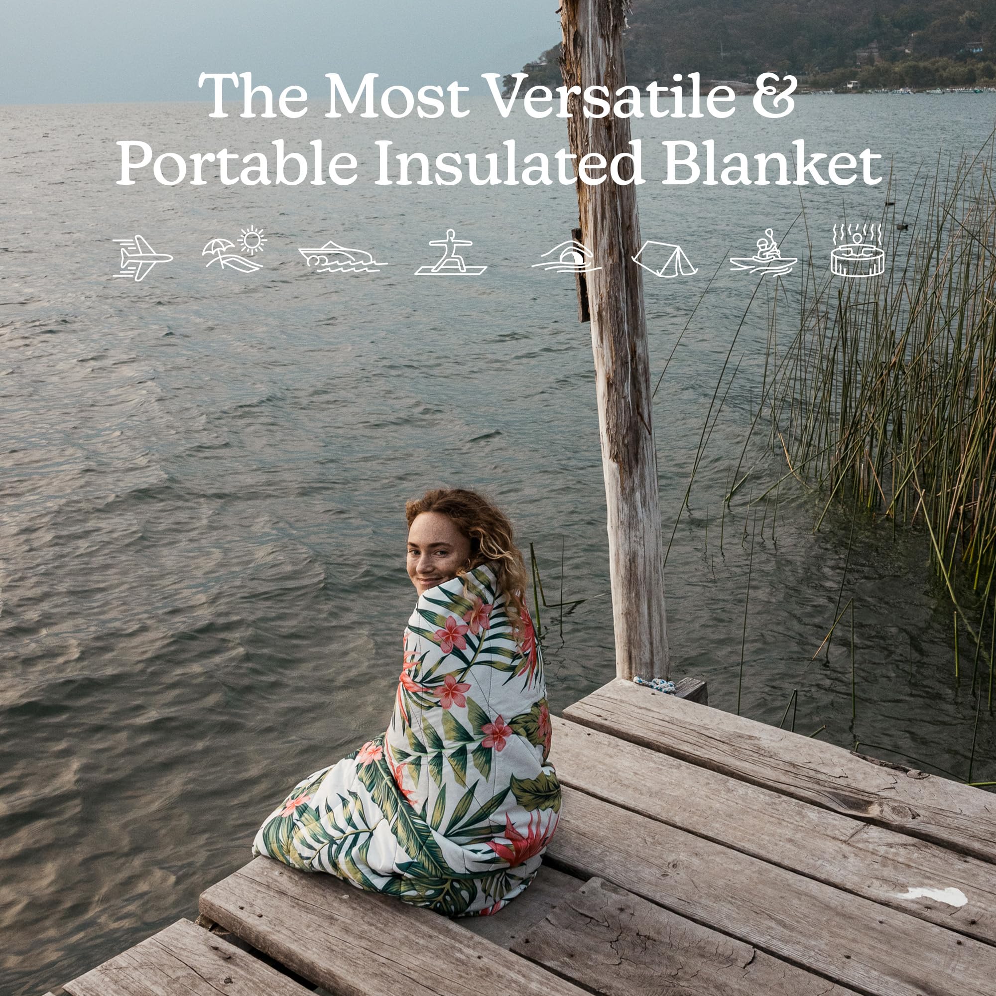 Nomadix Puffer Blanket at a campsite under stars delivers cozy warmth for stargazing.