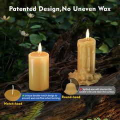 NOMFIX inside-lantern 18h candle burns steadily during power outages.