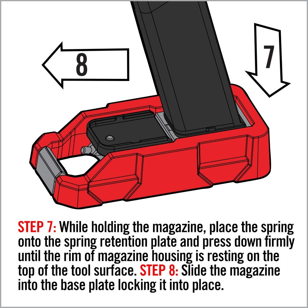 Gunsmithing setup with maintenance tool and magazines