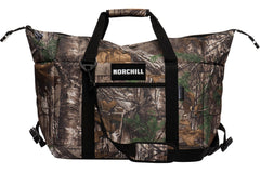 NorChill 48 Can Cooler front view with rugged Realtree Xtra shell for outdoor use