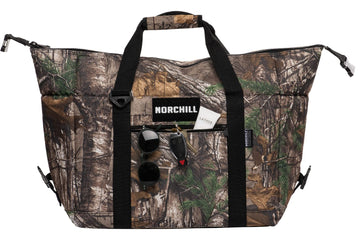 NorChill 48 Can Cooler padded strap offers comfortable carry during long outdoor trips