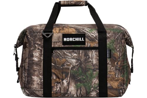 NorChill 48 Can Cooler side pocket close-up showing convenient storage for keys and gear