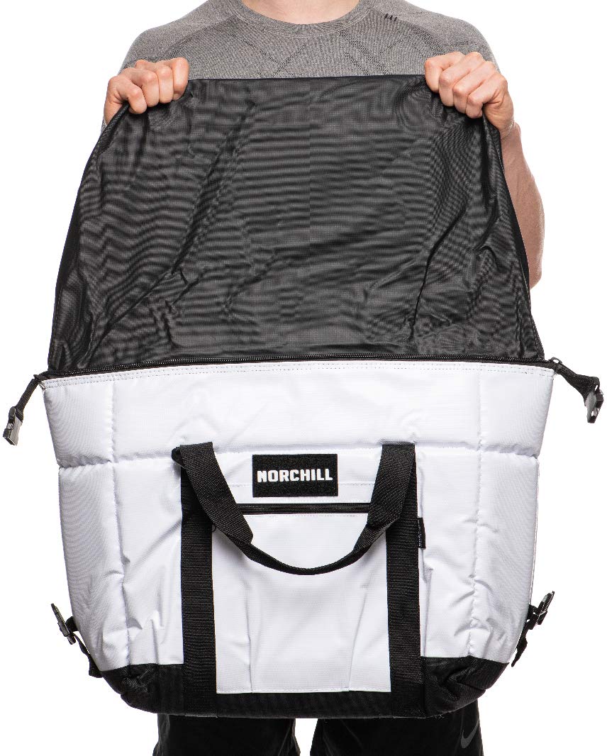 NorChill BoatBag waterproof tarpaulin shell resists stains and tears on decks.