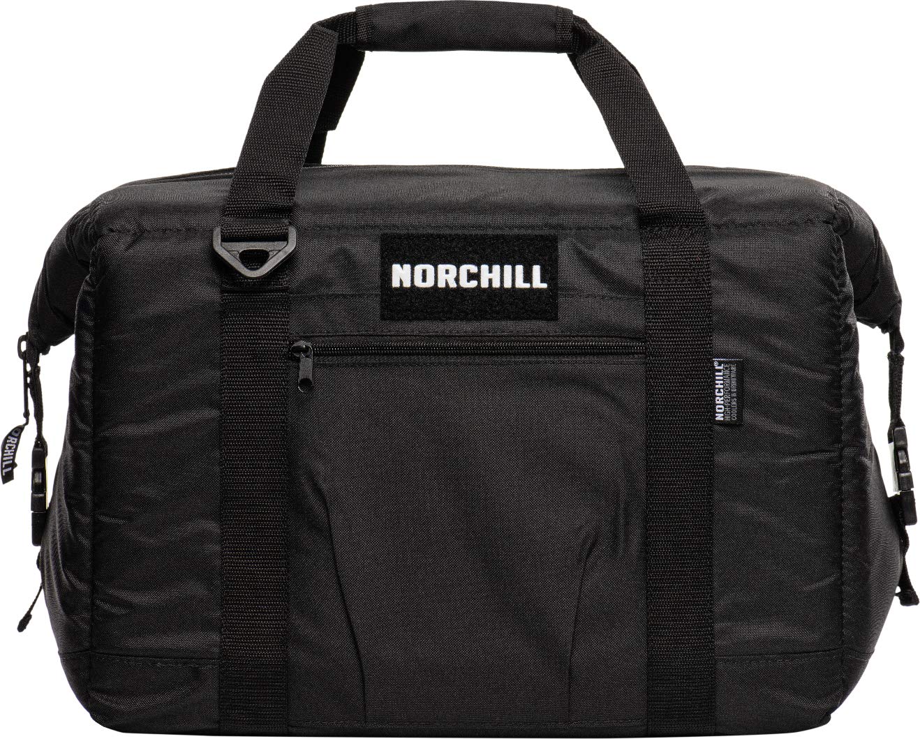 NorChill Voyager 48Can front view; rugged soft cooler for on-the-go use.