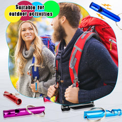 Norcoin compact-size whistle fits in pocket for fast access on hikes