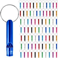 Norcoin emergency whistle with round ring attached to backpack for quick signaling