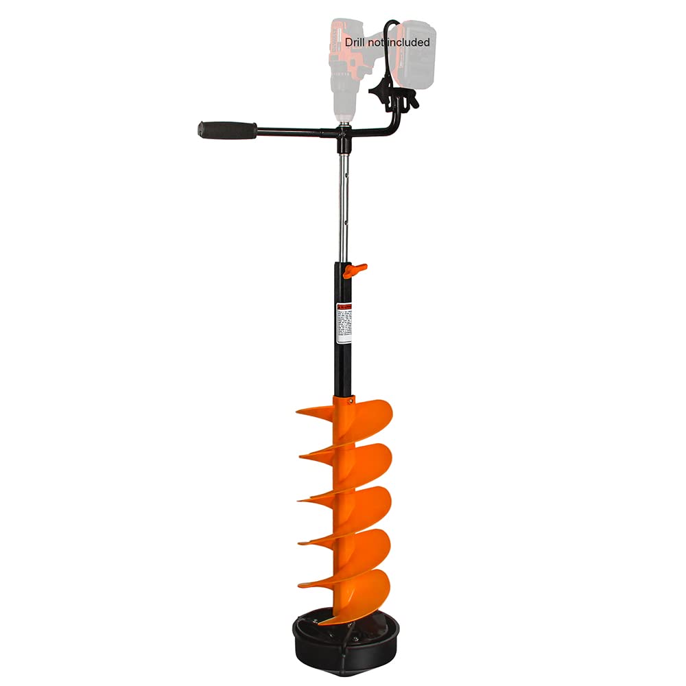 Nordic Legend 8-inch nylon flighted i-drill enables easier ice cutting.