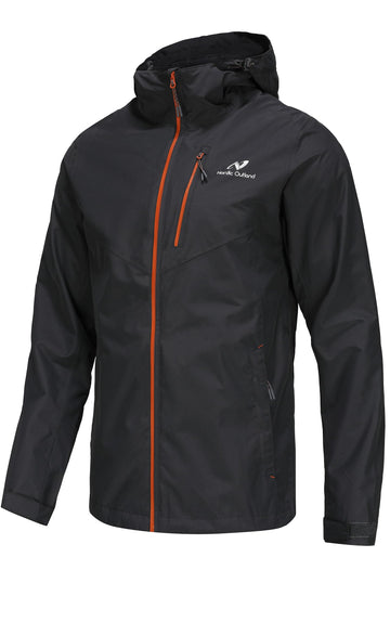 NORDIC OUTLAND mens rain jacket with mesh lining for all-day outdoor comfort