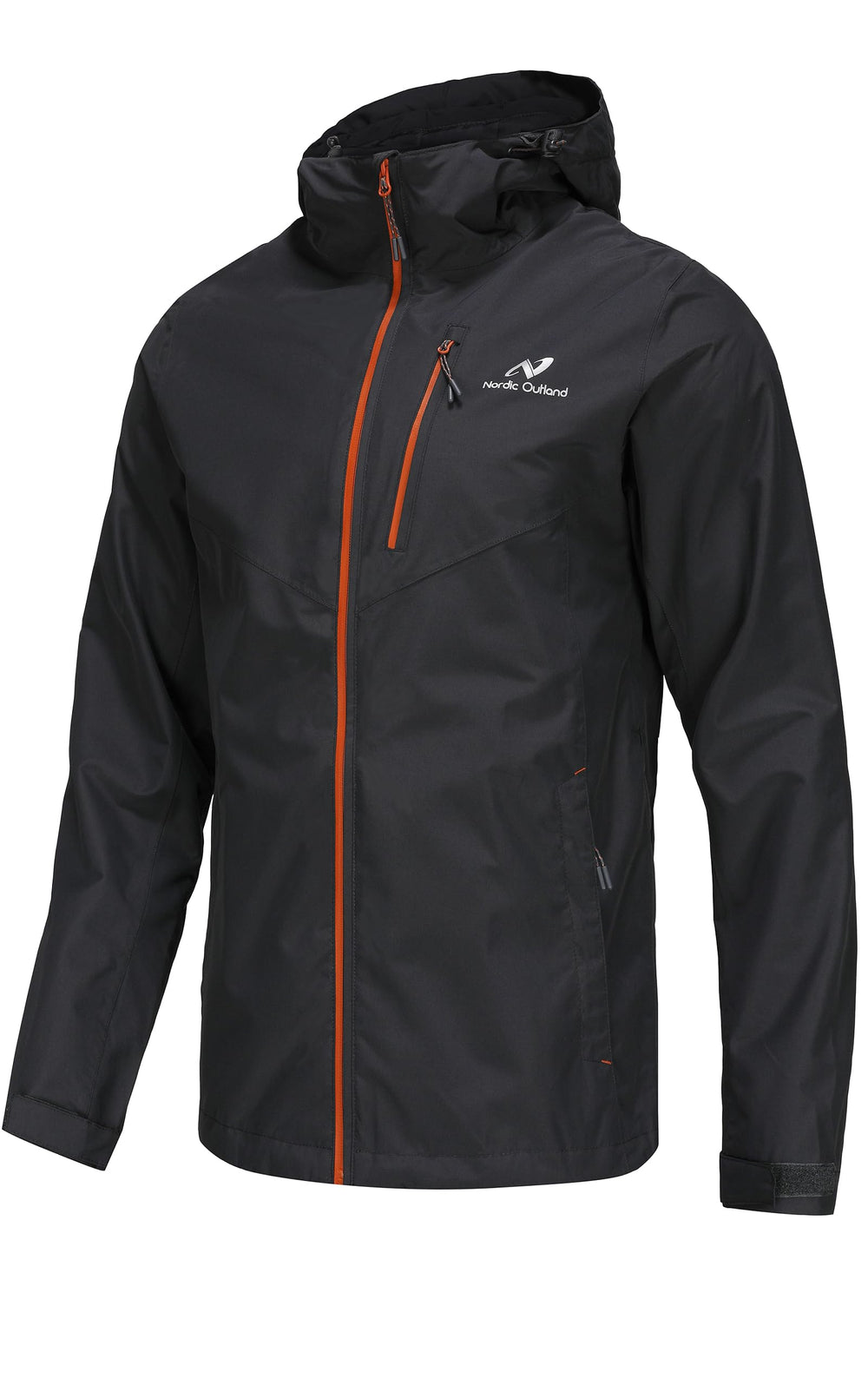 NORDIC OUTLAND mens rain jacket with mesh lining for all-day outdoor comfort