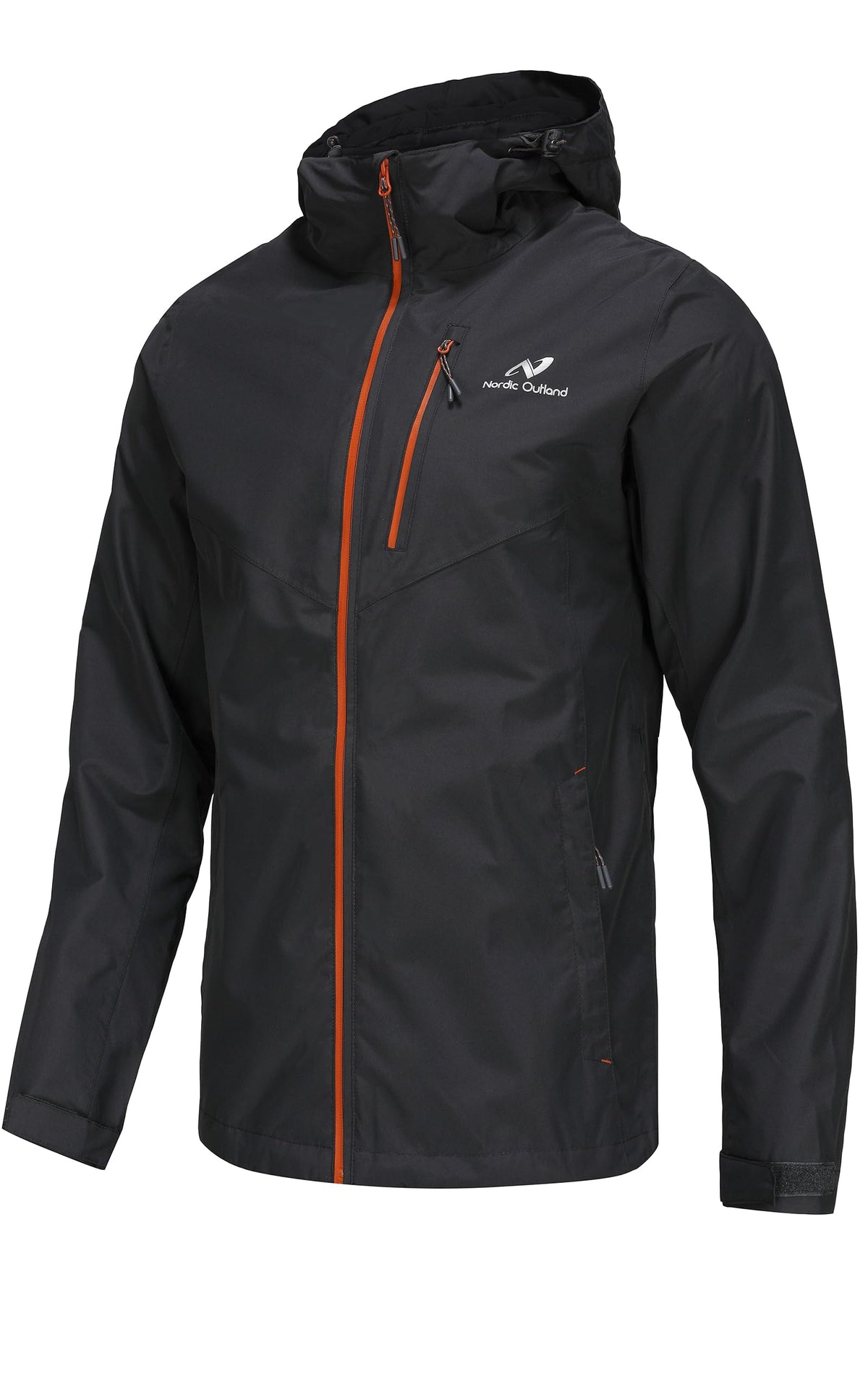 NORDIC OUTLAND mens rain jacket with mesh lining for all-day outdoor comfort